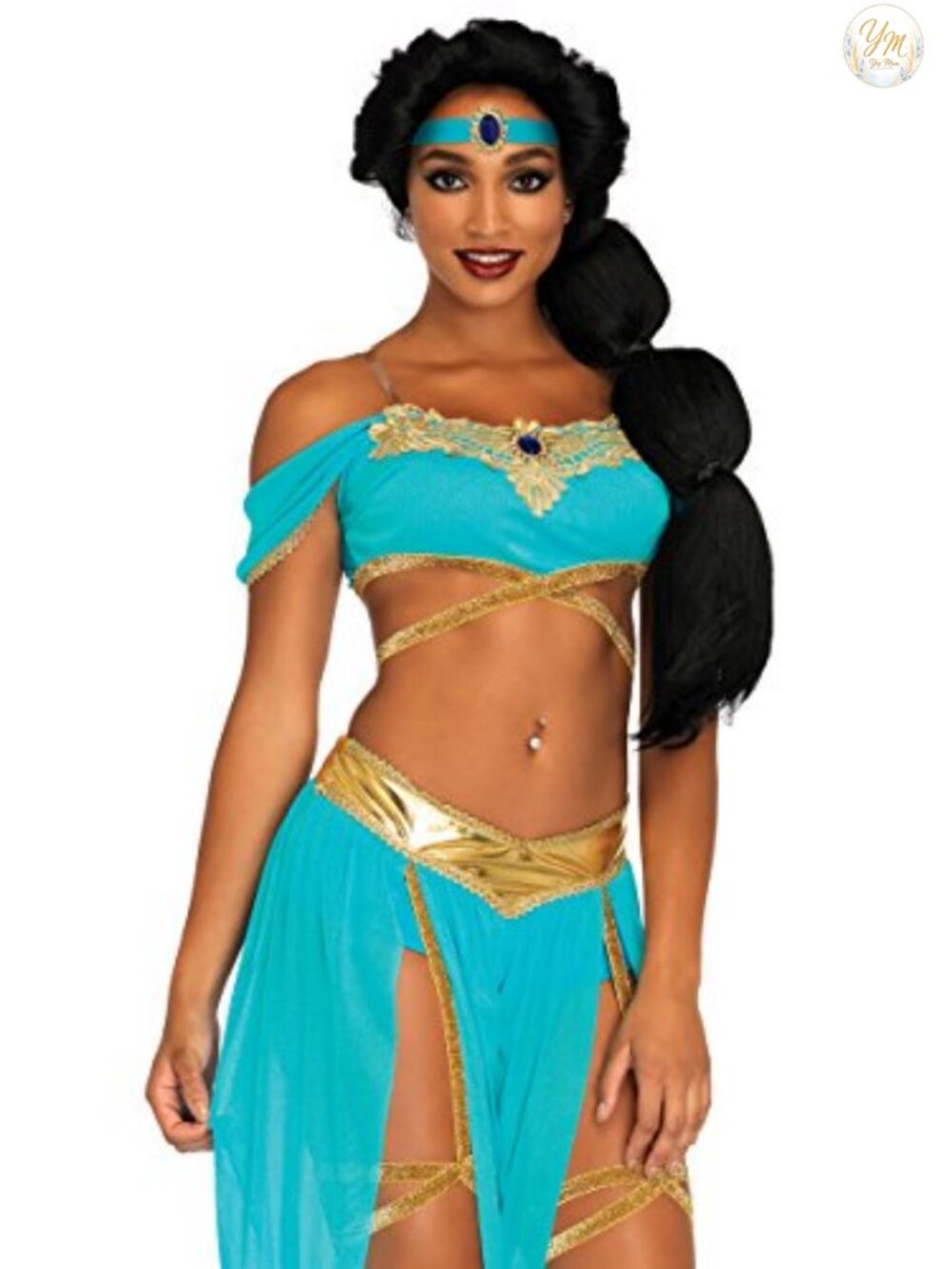 Leg Avenue Oasis Arabian Princess Costume Set Crop Top Harem Pants